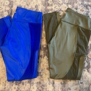 Women's Fabletics Active Leggings - Blue and Green